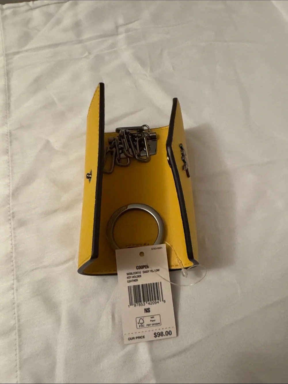 Michael Kors Yellow Saffiano Envelope Card Wallet